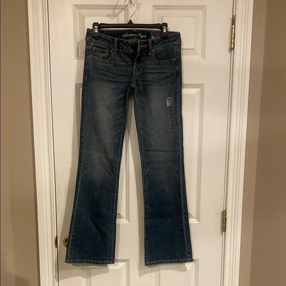 American Eagle Outfitters Blue Flare Wide Leg Jeans